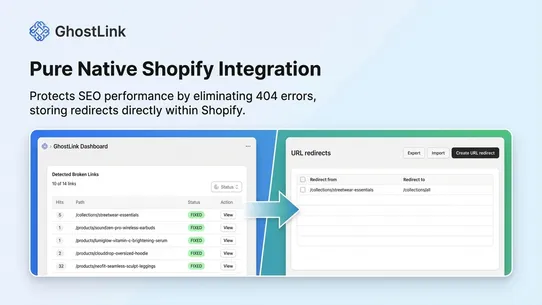 GhostLink – 404 Auto Redirects screenshot
