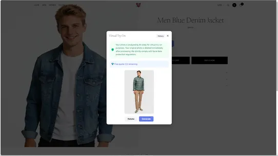 Vovrix AI Virtual Try‑On screenshot