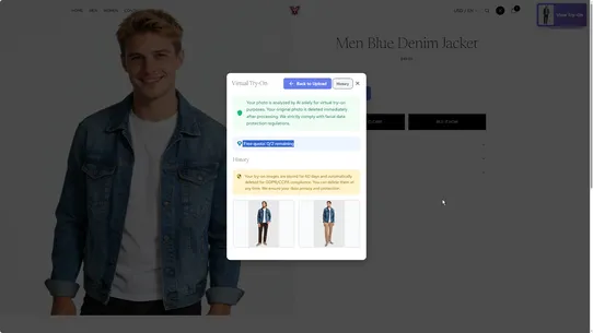 Vovrix AI Virtual Try‑On screenshot