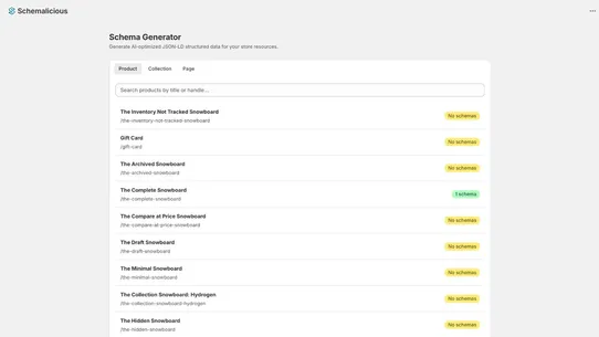 Schemalicious JSON‑LD Schema screenshot