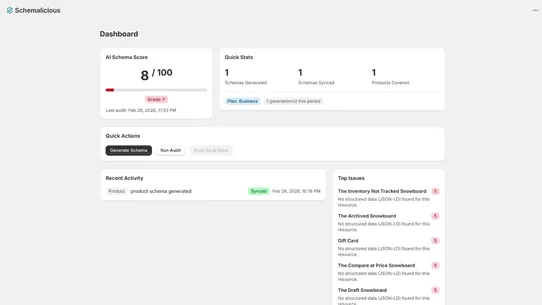Schemalicious JSON‑LD Schema screenshot