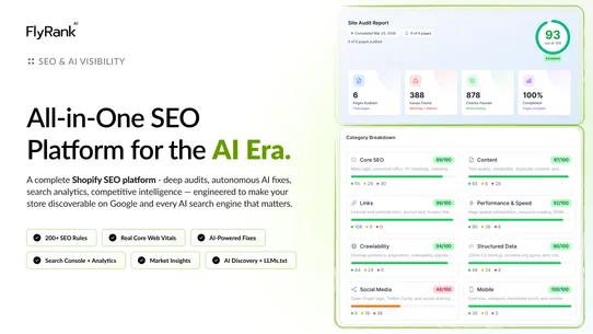 FlyRank AI SEO &amp; Insights screenshot