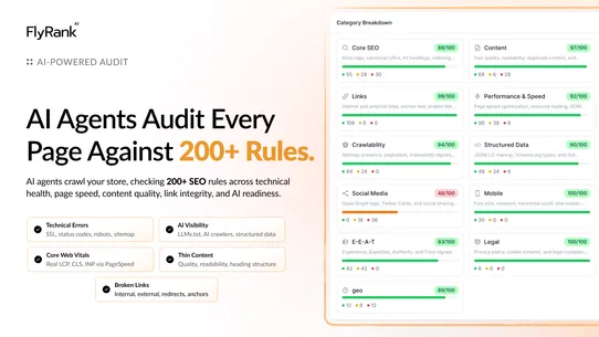 FlyRank AI SEO &amp; Insights screenshot