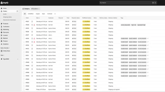 SignalWall screenshot