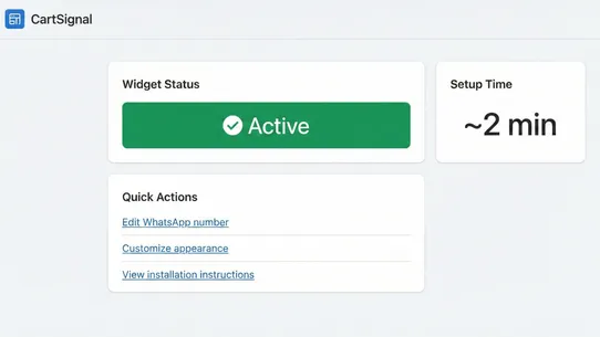 CartSignal: WhatsApp Chat screenshot