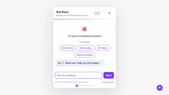 Zoocx ‑ AI Shopping Assistant screenshot