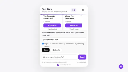 Zoocx ‑ AI Shopping Assistant screenshot