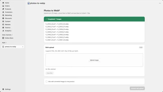 LH Photos to WebP screenshot