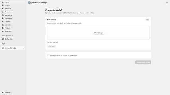 LH Photos to WebP screenshot