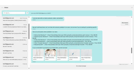 StartStorez AI Chatbot screenshot