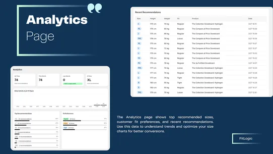 FitLogic · Smart Size Charts screenshot