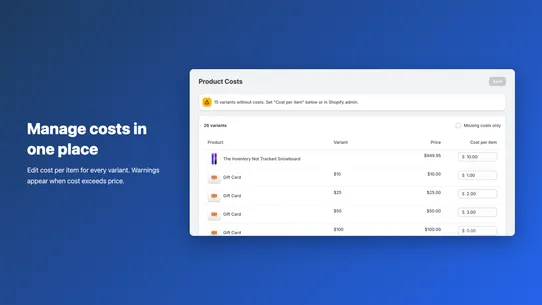 SimpleProfit: Profit Dashboard screenshot