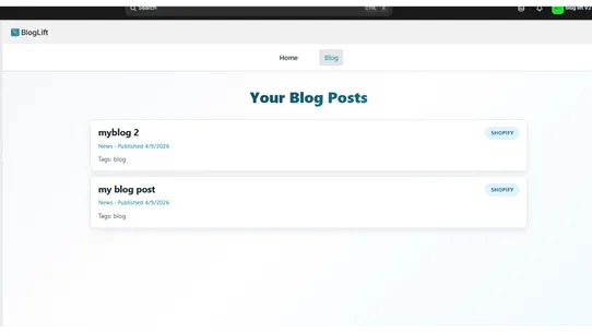 BlogLift screenshot