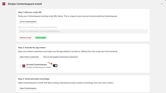 Simple Contentsquare Install screenshot
