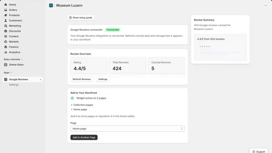 Google Reviews by Boltverk screenshot