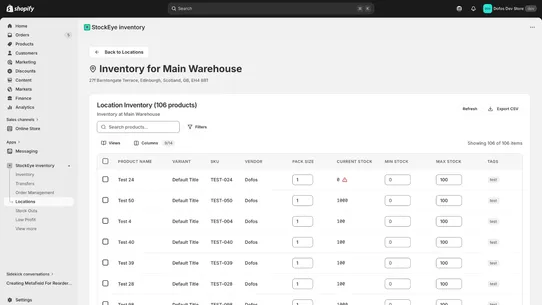StockEye Inventory screenshot
