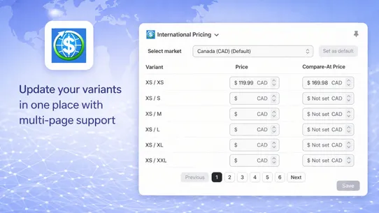 Simple International Pricer screenshot