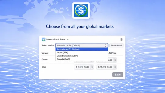 Simple International Pricer screenshot