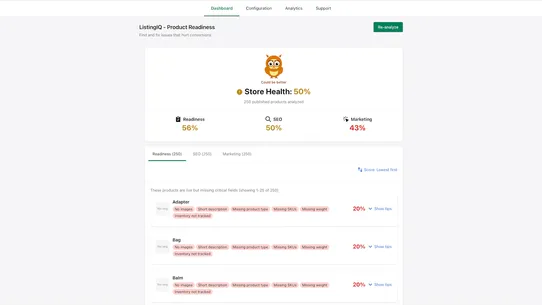 ListingIQ: Product Readiness screenshot