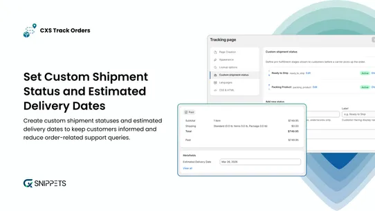 CXS Track Orders screenshot