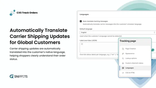 CXS Track Orders screenshot