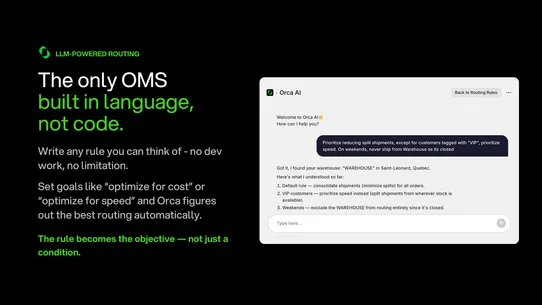 Orca: AI‑powered OMS screenshot