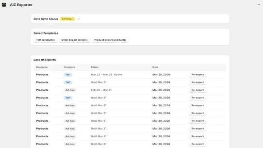 AIZ Exporter screenshot