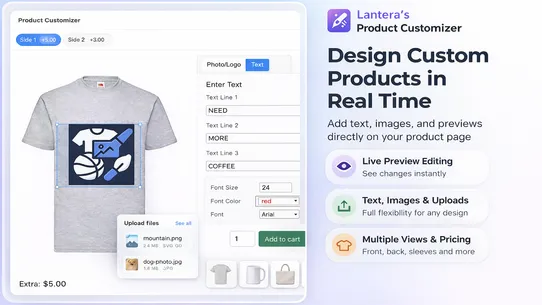 Lantera's Product Customizer screenshot