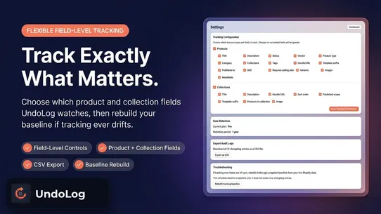 UndoLog‑Track and Undo Changes screenshot