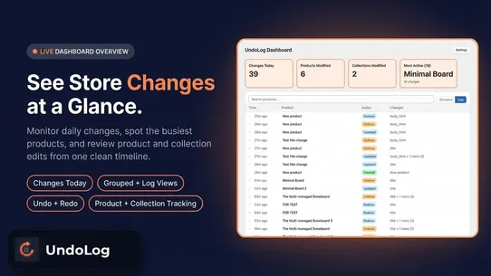 UndoLog‑Track and Undo Changes screenshot