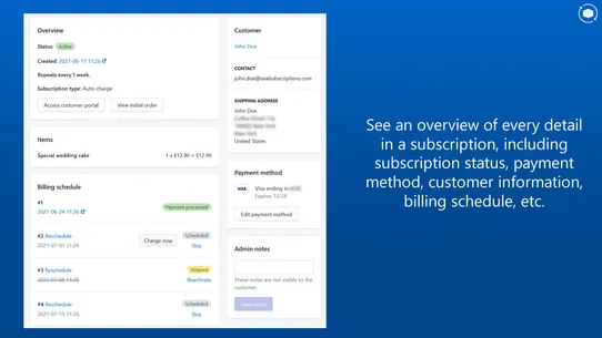 Seal Subscriptions App screenshot