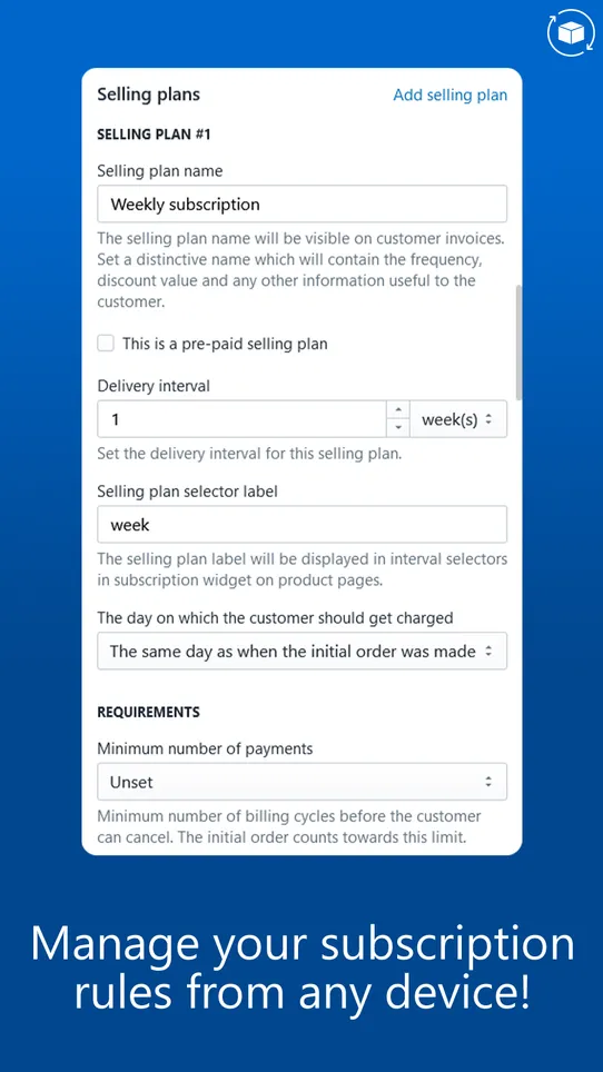 Seal Subscriptions App screenshot