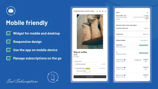 Seal Subscriptions App screenshot