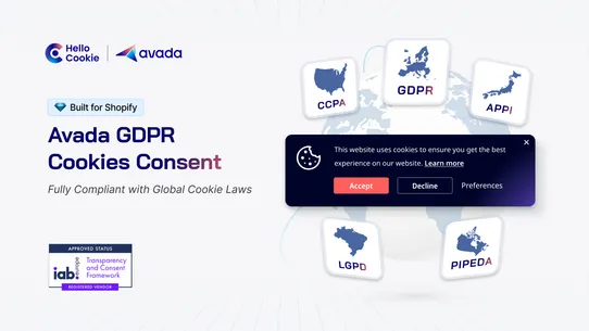 Avada GDPR Cookies Consent screenshot