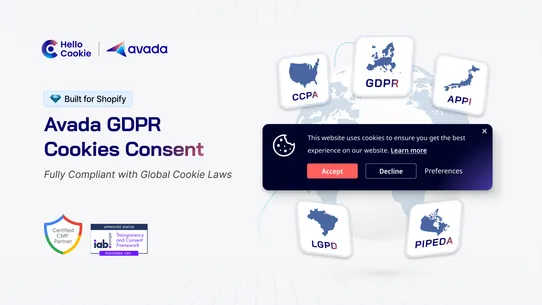 Avada GDPR Cookie Consent screenshot