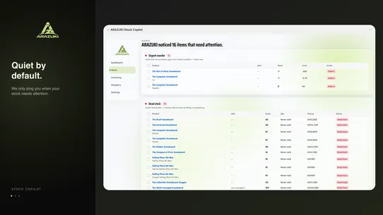 ARAZUKI Stock Copilot screenshot