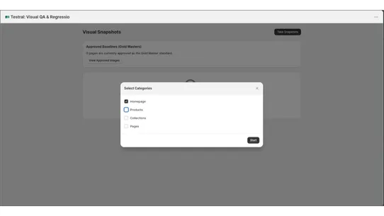 Testral ‑ QA tester screenshot