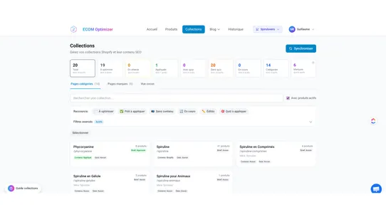 Ecom optimizer screenshot