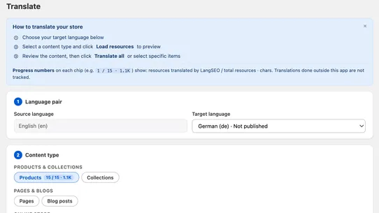 LangSEO screenshot