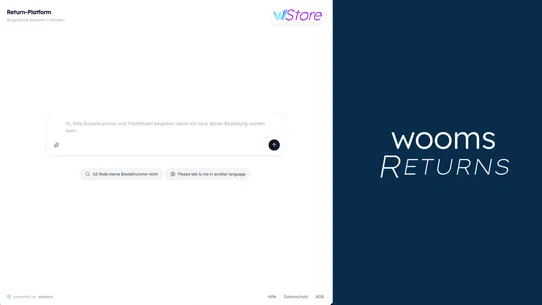 wooms Returns screenshot