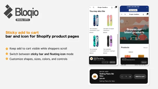 Bloqio Sticky ATC screenshot