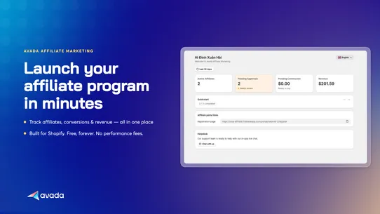 Avada Affiliate Marketing screenshot