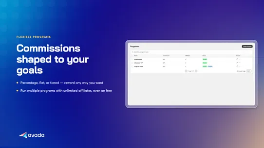 Avada Affiliate Marketing screenshot