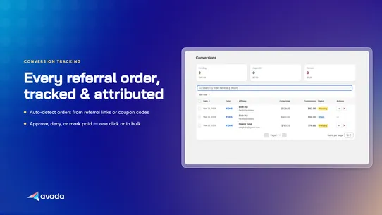 Avada Affiliate Marketing screenshot