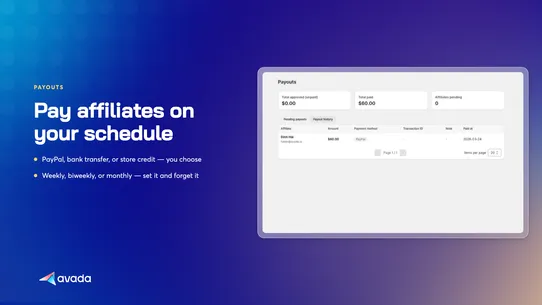 Avada Affiliate Marketing screenshot