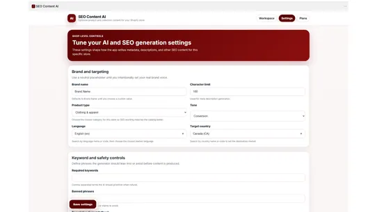 SEO Content AI screenshot