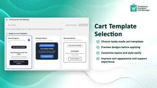 CB Customer Cart Manager screenshot
