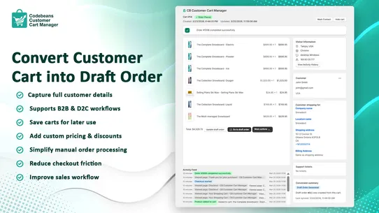 CB Customer Cart Manager screenshot