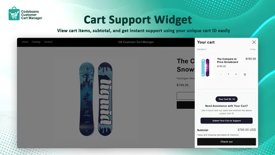 CB Customer Cart Manager screenshot