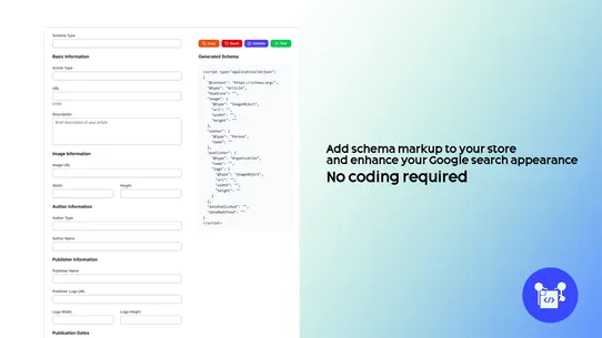 Schema Markup Generator Plus screenshot